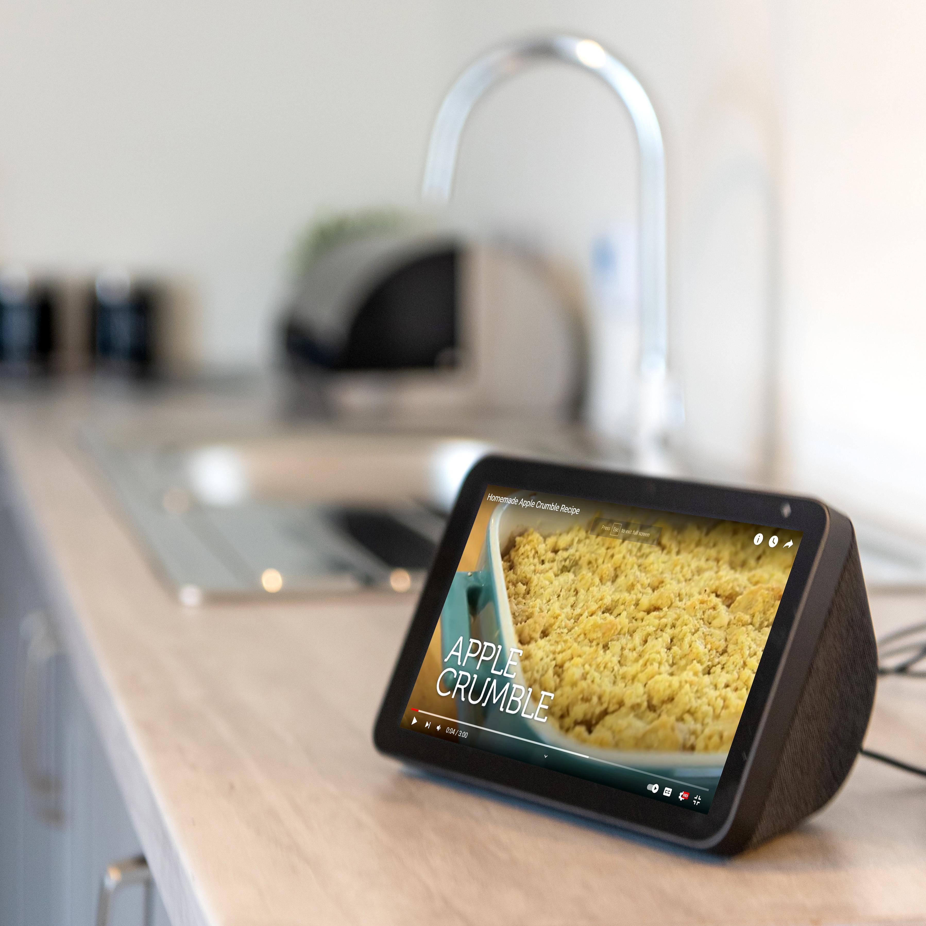 Alexa device in digital hub kitchen