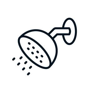 Showerhead with water