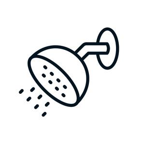 Showerhead with water